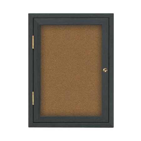 United Visual Products Sliding Glass Door Radius Letterboard, Hdr, 72"x48", Black/Green UV9023ACSH-BLACK-GREEN